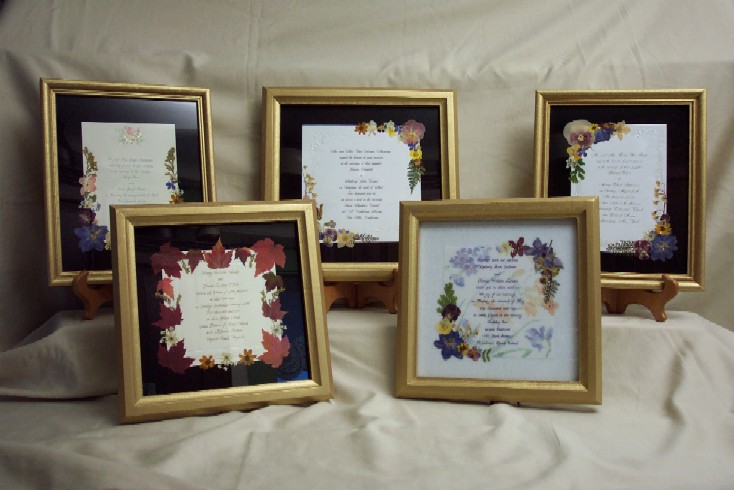 Framed wedding invitations